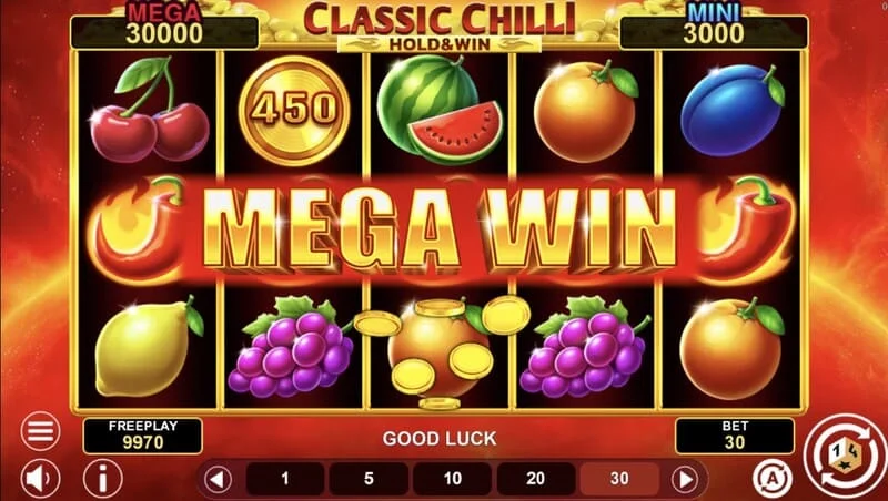 Classic Chilli Hold & Win - 243 yolla kazanan kombinasyon