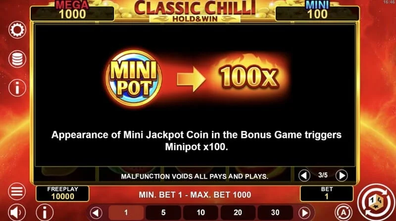 Classic Chilli Hold & Win - Hold & Win turunun başlatılması