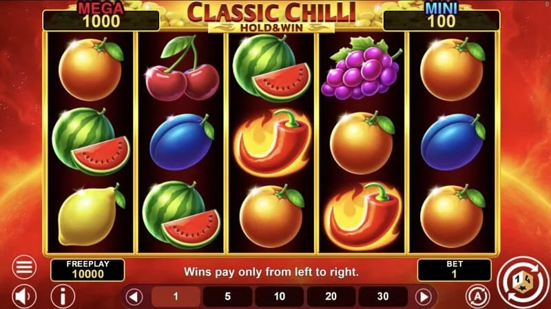 Classic Chilli Hold & Win - Biber sembolleriyle 5x3 makara