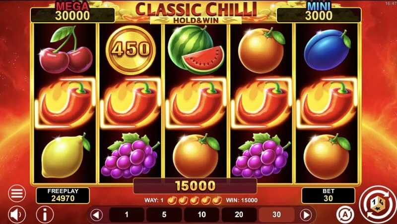 Classic Chilli Hold & Win - Semboldeki sabit Jackpot